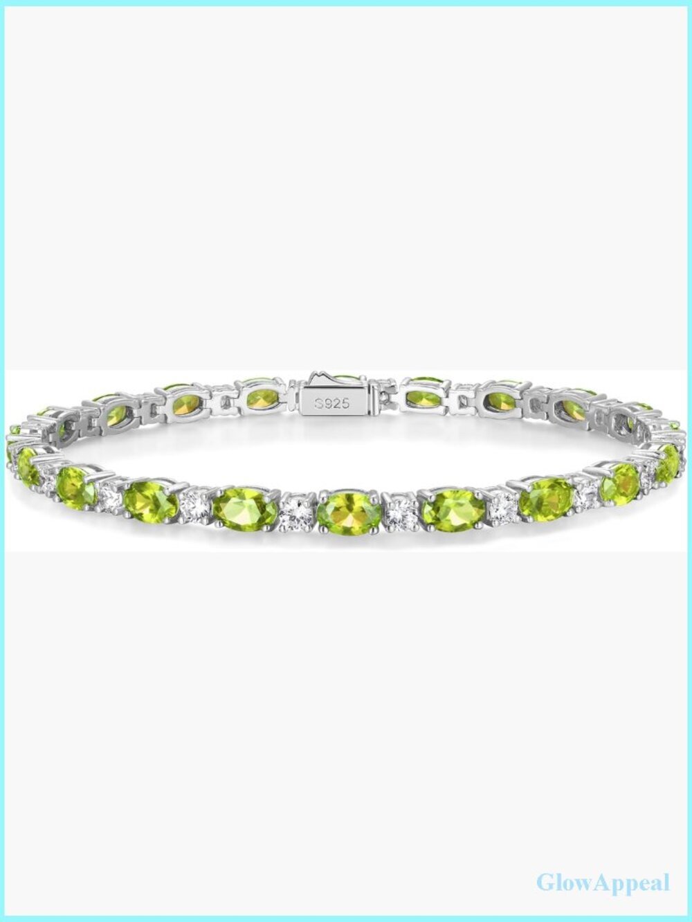 7" Tennis Bracelet 925 Sterling Silver 14K Gold Plated 4mm CZ Gemstone